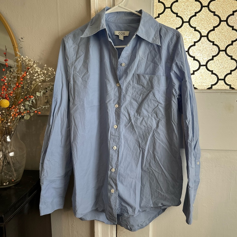 COS Light Blue Button-Up Shirt